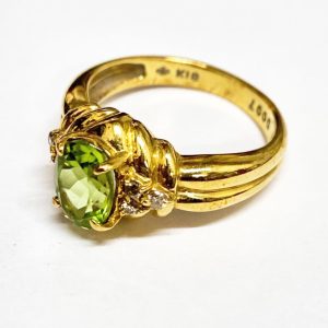 K18 ペリドット リング アクセサリー