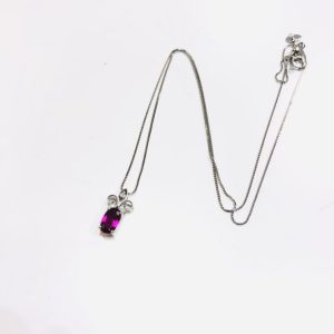 Pt850  ルビー0.5ct付きネックレス
