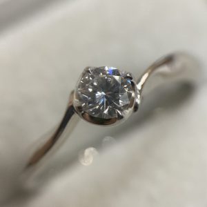 Pt900 ダイヤモンド0.16ct付き プラチナリング