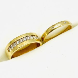 K18 メレダイヤモンド付きリング おまとめ