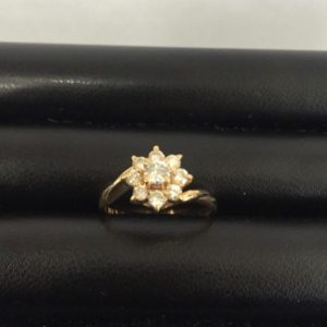 k18 ダイヤモンドフラワーリング