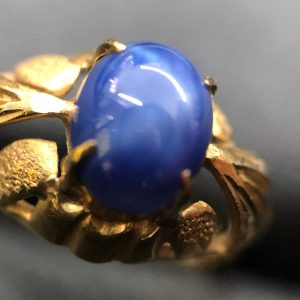 k18サファイア付きリング