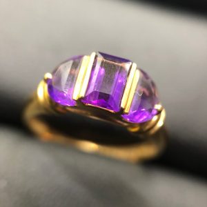 k18 アメジスト付きリング