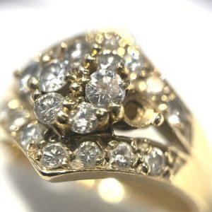 K18 18金 ダイヤリング