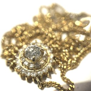 K18 18金 ダイヤネックレス