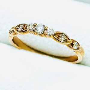 K10 10金 メレダイヤ リング