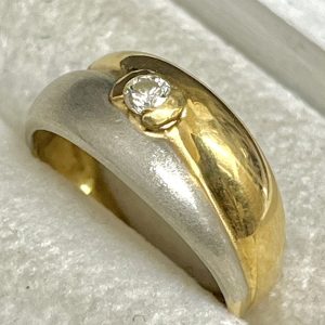 K18 Pt900 ダイヤモンドリング 0.12ct 金 プラチナ