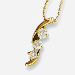 K18 メレダイヤ付きネックレス