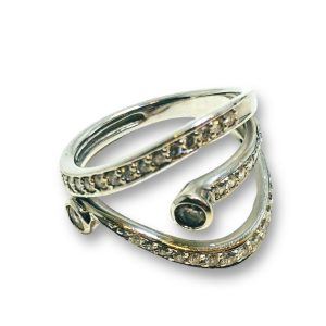 K18WG 18金 メレダイヤ リング