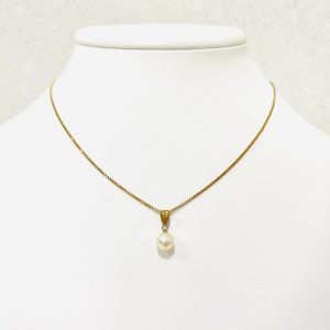 K18 パール2.7ct付きネックレス