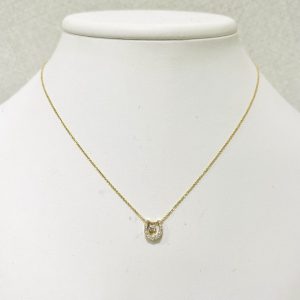 K18 メレダイヤ0.24ct付きネックレス