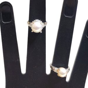 Pt900 パール リング 2点