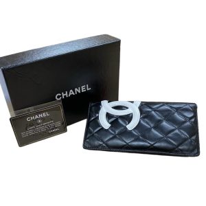 CHANEL シャネル 二つ折り長財布 カンボンライン  ココマーク