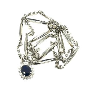 Pt850 サファイア ネックレス