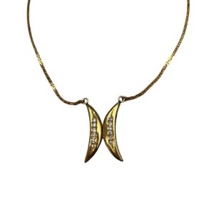 K18　メレダイヤ付きネックレス