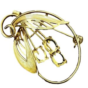 (石取れ)K18 18金 ブローチ