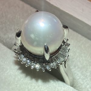 Pt900 パール メレ0.21ct リング プラチナ