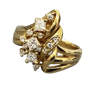 K18　メレダイヤ付き　リング