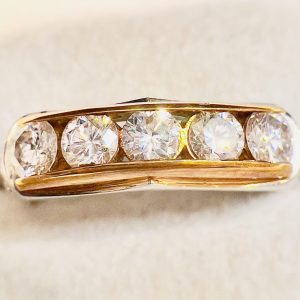 K18 18金 Pt900 プラチナ ダイヤモンド リング 指輪