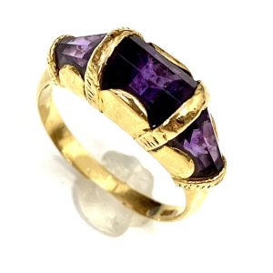 K18　アメジスト付きリング