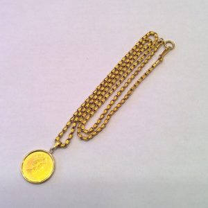 K18ネックレスK24コイントップ