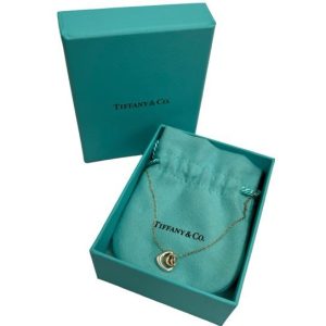 Tiffany&Co. K18/SV925 ダブルオープンハートネックレス