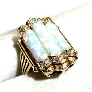 K18 18金 オパール リング