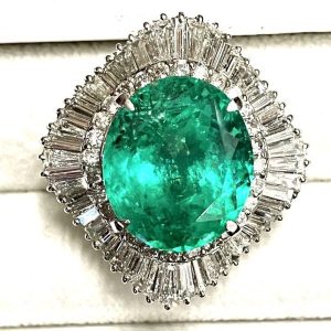 エメラルド 11.7ct プラチナ リング 色石 カラーストーン 宝石 ジュエリー