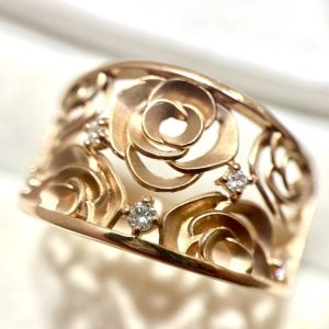 K18(18金) メレダイヤ リング