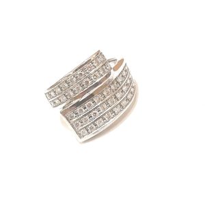 K18WG メレダイヤ付き デザインリング