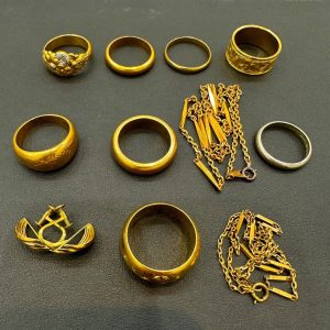 18金(K18)とPt900(プラチナ)リングのセット|川口市栄町