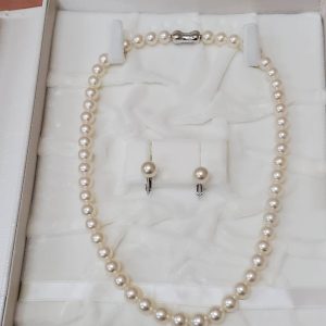 パール ネックレス 留め具シルバーメッキ ジュエリー