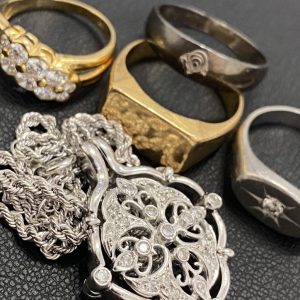 K18リング / Pt850ネックレス