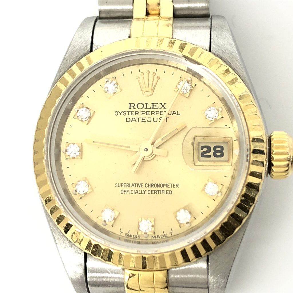 HOT高品質ROLEX(ロレックス) 腕時計 デイトジャスト 69173G レディース K18YG×SS/10P旧型ダイヤ/19コマ＋余り3コマ ゴールド その他