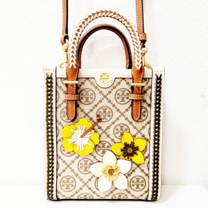 Tory Burch トリーバーチ Tモノグラム ブレイドフローラル ムーンバッグ