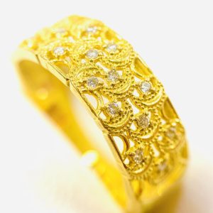 K18 メレダイヤモンド 0.17ct ゴールドリングアクセサリー