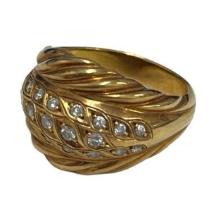 K18 メレダイヤ付リング