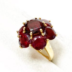 K18 ガーネット リング