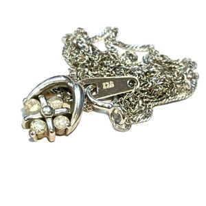 K18WG メレダイヤ付きネックレス