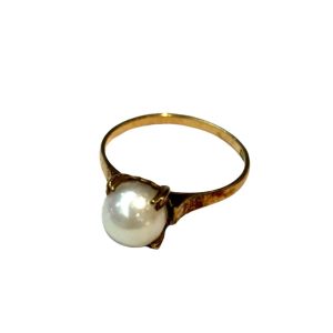K18　パール付きリング