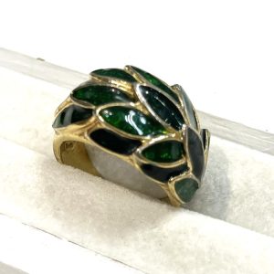 K18 18金 エナメル リング