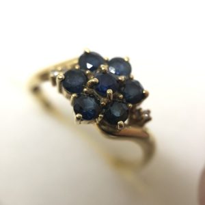 K18 18金 サファイアリング