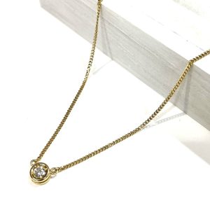 K18 18金 ダイヤモンド付き ネックレス