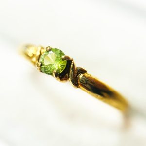 K18 18金 ペリドット リング