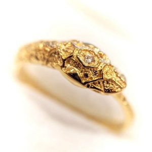 K18 メレダイヤモンド ゴールドリングアクセサリー