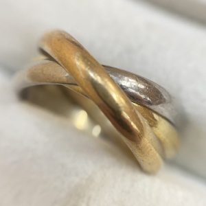 K18 3連リング 18金 750
