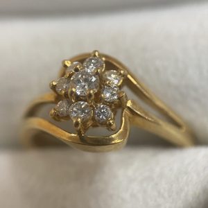 K18 メレダイヤ リング 18金 750