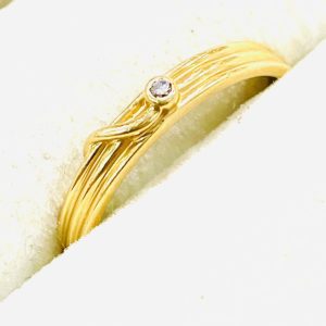 K18メレダイヤ付きリング