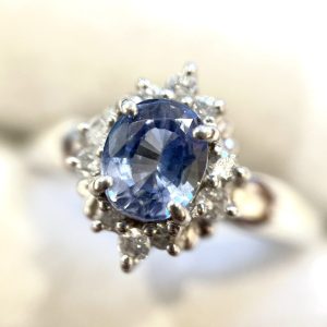 Pt850 サファイアリング 1.02ct