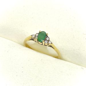 K18 エメラルド0.32ct付き リング